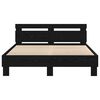 vidaXL Bed Frame with Headboard Black oak 150 x 200 cm Engineered wood