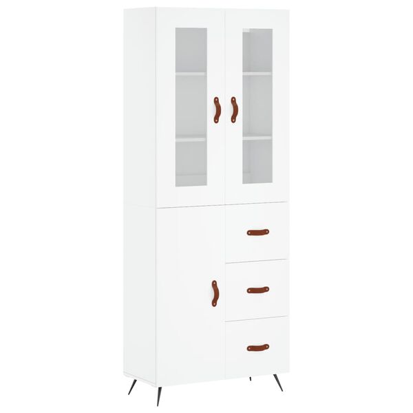 vidaXL Highboard White 69.5x34x180 cm Engineered Wood