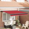vidaXL Retractable Awning Red 300 x 250 cm Fabric and Metal