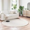 vidaXL Faux Rabbit Fur Rug Olite Cream Ø 200 cm Polyester