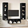 vidaXL TV Cabinet Set Wall-mounted 3 pcs Black Oak Engineered Wood