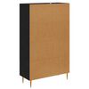 vidaXL Highboard with Drawer Black Oak 69.5 x 31 x 115 cm