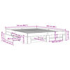 vidaXL Bed Frame without Mattress Concrete Grey 150x200cm Engineered Wood