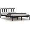 vidaXL Bed Frame without Mattress Black Solid Wood Pine 160x200 cm