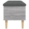 vidaXL Storage Bench Grey Sonoma 102x42x46 cm Engineered Wood
