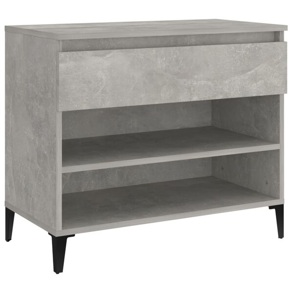 vidaXL Shoe Cabinet Concrete Grey 70x36x60 cm Engineered Wood