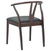 vidaXL Dining Chair 2 pcs Light Brown and Black Solid Rubber Wood
