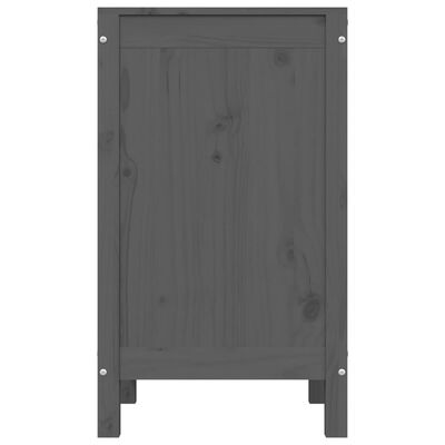 vidaXL Laundry Box Grey 44x44x76 cm Solid Wood Pine