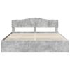 vidaXL Bed Frame with Drawer Concrete Grey 200 x 200 cm Engineer Wood