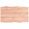 vidaXL Table Top Light Brown 100x60x(2-4)cm Treated Solid Wood Live Edge