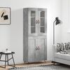 vidaXL Highboard Concrete Grey 69.5x34x180 cm Engineered Wood
