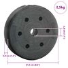 vidaXL Weight Plates 4 pcs Black Ø 21.5 x 3.8 cm