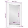 vidaXL Bathroom Mirror Acacia Brown Finish 50 x 70 x 2.5 cm