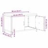 vidaXL Kitchen Storage with Shelf Silver 90 x 50 x 53 cm Steel