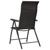 vidaXL Folding Garden Chairs 4 pcs Black Coffee Poly Rattan