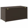 vidaXL Garden Storage Box Poly Rattan 100x50x50 cm Brown