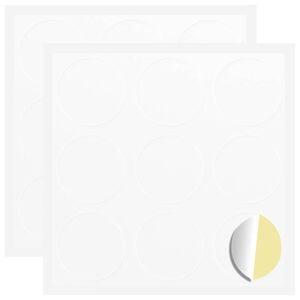 vidaXL Sticker 2 pcs White &Oslash; 20 x 0.5 mm Paper