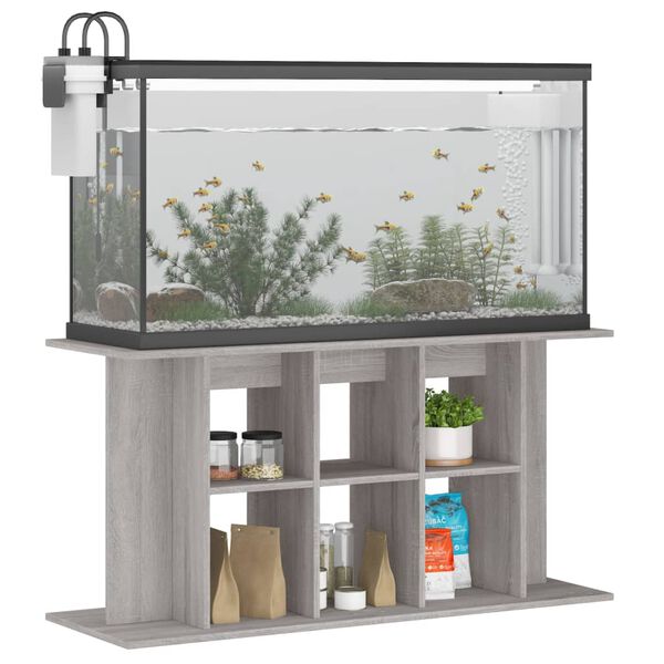 vidaXL Aquarium Stand Grey Sonoma 120x40x60 cm Engineered Wood