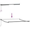 vidaXL Retractable Awning Manual Light Grey 350 x 250 cm