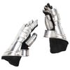 vidaXL Medieval Knight Gauntlets Replica LARP Silver Steel
