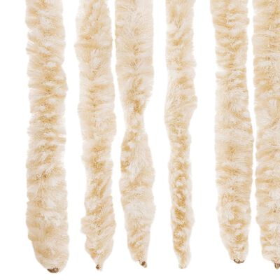 vidaXL Fly Curtain Beige and White 100x200 cm Chenille