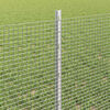 vidaXL Fence with Post Silver 0.6 x 100 m Steel