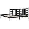 vidaXL Bed Frame without Mattress Black 200x200 cm Solid Wood