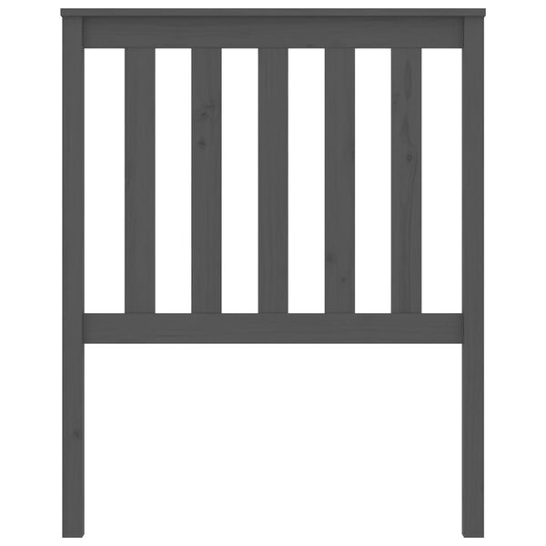 vidaXL Bed Headboard Grey 81x6x101 cm Solid Wood Pine