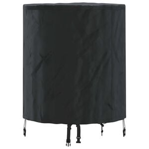 vidaXL Table Cover 62 x 62 x 70 cm Fabric Round Waterproof Black