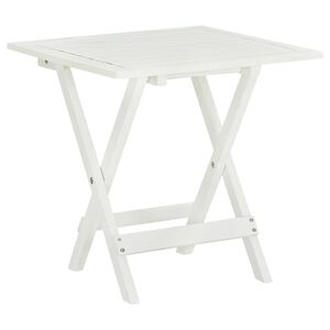 vidaXL Side Table | White | Acacia hardwood | Small | Foldable | Side Table