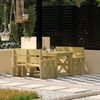 vidaXL 3 Piece Garden Dining Set Impregnated Pinewood