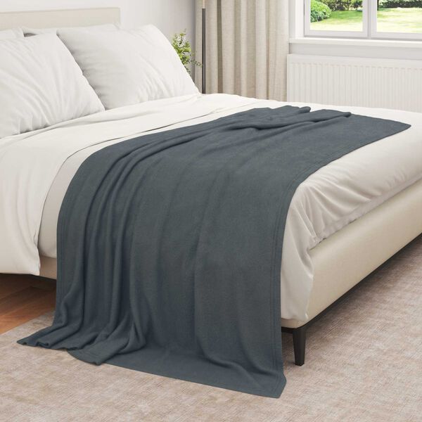 vidaXL Throw Blankets 6 pcs Dark Grey 210 x 140 cm Fleece