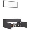 vidaXL 2 Piece Bathroom Furniture Set Grey Engineered Wood