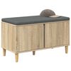 vidaXL Hall Bench with Cushion with Storage Sonoma Oak 80 x 38 x 46 cm