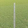 vidaXL Fence with Post Silver 0.8 x 100 m Steel