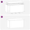 vidaXL Outdoor Storage Box White 100 x 50.5 x 50 cm Steel