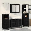 vidaXL Bathroom Furniture Set 4 pcs Black Oak Engineered Wood