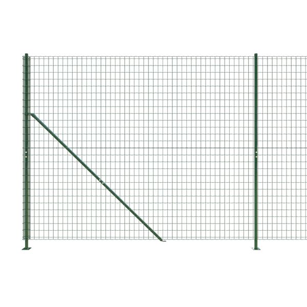 vidaXL Wire Mesh Fence with Flange Green 1.8x10 m