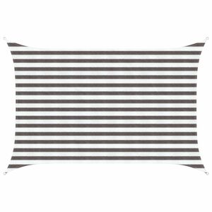 vidaXL Sunshade Sail Light Grey and White 2 x 2.5 m HDPE