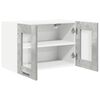 vidaXL Hanging Cabinet with Door 2 pcs Concrete Grey 60 x 31 x 40 cm