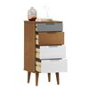 vidaXL Drawer Cabinet MOLDE Brown 40x35x82 cm Solid Wood Pine