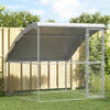 vidaXL Dog Kennel with Storage Silver 2 x 2 x 2 m Steel