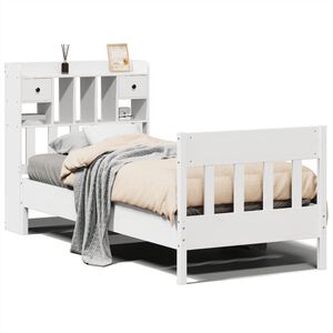 vidaXL Bed Frame without Mattress White 90x200 cm Solid Wood Pine