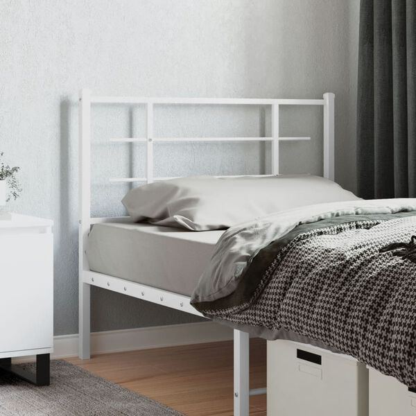 vidaXL Metal Headboard White 107 cm