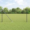 vidaXL Fence with Post Grey 1 x 10 m Steel