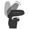 vidaXL Car Armrest Black 16x30x(40-50) cm ABS