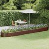 vidaXL Garden Raised Bed Galvanised Steel 507x100x36 cm Brown