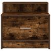 vidaXL Bedside Cabinet with Drawer Smoked Oak 51x31x47 cm
