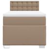 vidaXL Box Spring Bed with Mattress Cappuccino 80x200 cm Faux Leather
