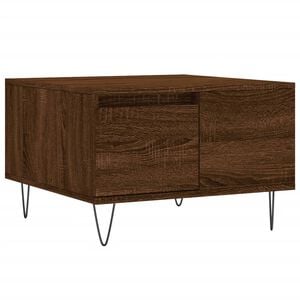 vidaXL Coffee Table Brown Oak 55x55x36,5 cm Engineered Wood